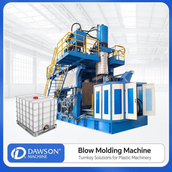 Fully Automatic 1000L Blow Molding Machine with Accumulator Head Design 500 kg/h Output and 2200 kN Clamping Force