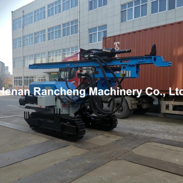 60-80m Depth Crawler Hydraulic DTH Drilling Rig Both Rotary Drilling And Ramming