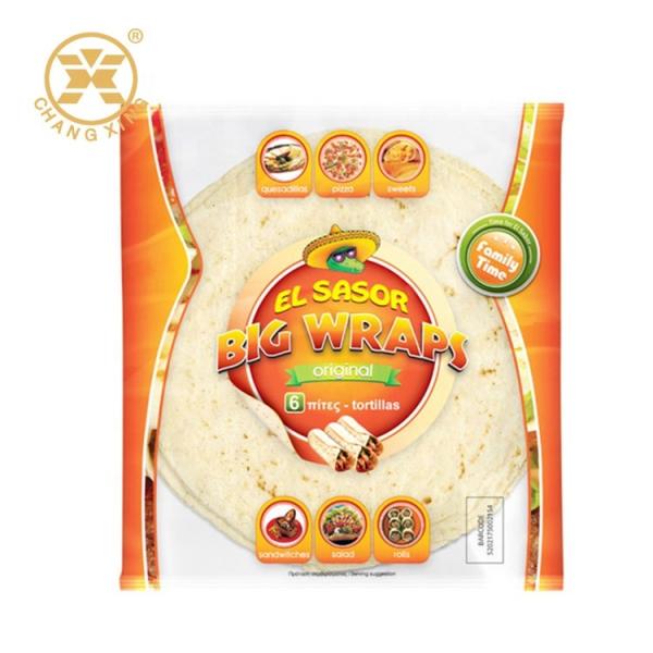 O empacotamento plástico do logotipo 0.5kg 250g do OEM para a tortilha dos pães envolve o empacotamento feito sob encomenda da soldadura térmica