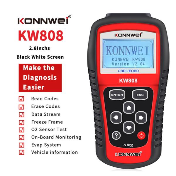 экран Konnwei KW808 LCD блока развертки автомобиля automotriz OBD2 блоков развертки с португальцем