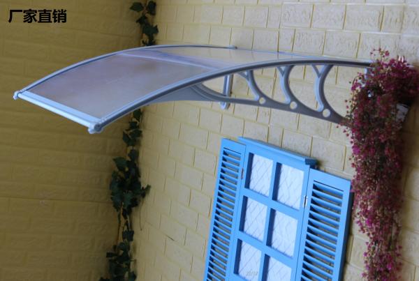 Waterproof Polycarbonate Patio Canopy , PC Door Canopy Awning Ain Shelter