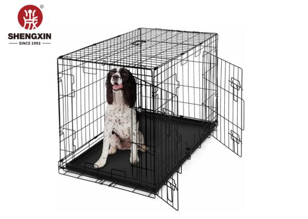 Black Stackable Dog Cages For Large Dog Rustproof