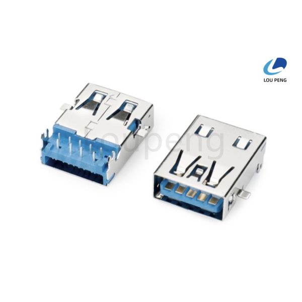 Shell plated Ni Plated USB Data Transfer Connector Ensuring Connector Extraction Force at a Maximum Rate of 12.5mm Per Minute for Long Term