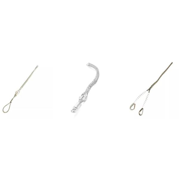 Heavy Duty Double Eye Wire Cable Pulling Grips Socks Galvanized Steel 6 - 320mm