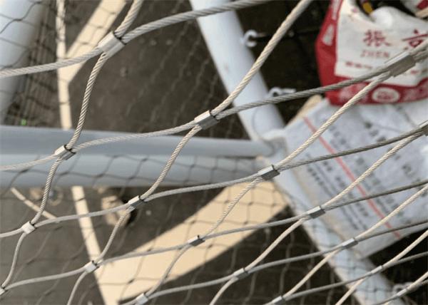 304 Flexible Metal Mesh Netting 6.0mm Fabric Steel Knotted Rope Mesh Stainless Steel