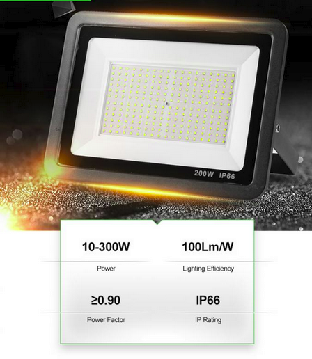 3000k 130lm/W Waterproof Outdoor Flood Lights 100w