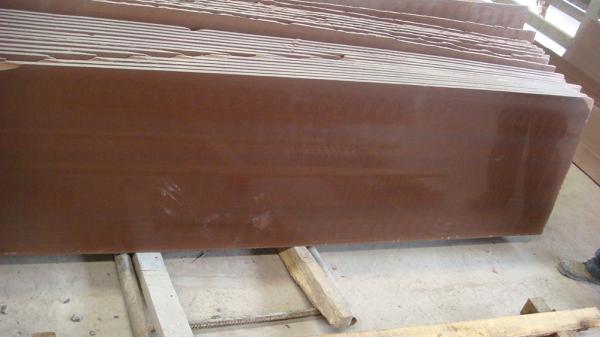 Red Color Rough Granite Kitchen Countertop Floor Tiles 50x50 Slab 2.73 g/cm3
