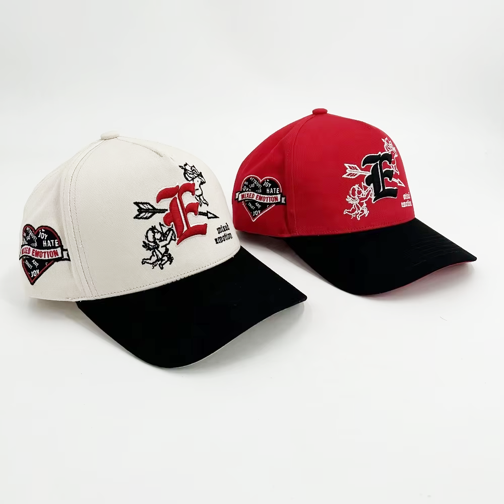 Custom Baseball Cap Logo 3D Puff Embroidery 5 Panels Outdoor Sports Golf