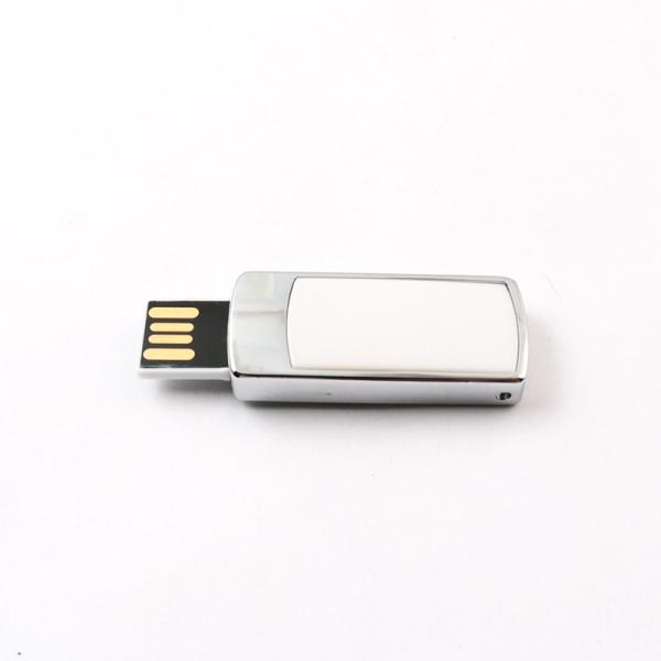 Shockproof Metal USB Flash Drive Silver And Customized Color Laser / Dome / Print Logo