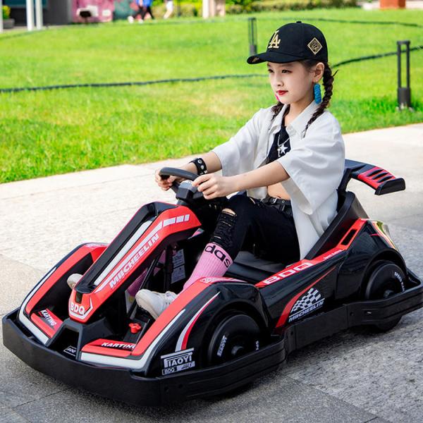 G.W. N.W 19kg/16kgs Kids Outdoor Electric Go Kart Car 12V Battery Power and 4 Wheels