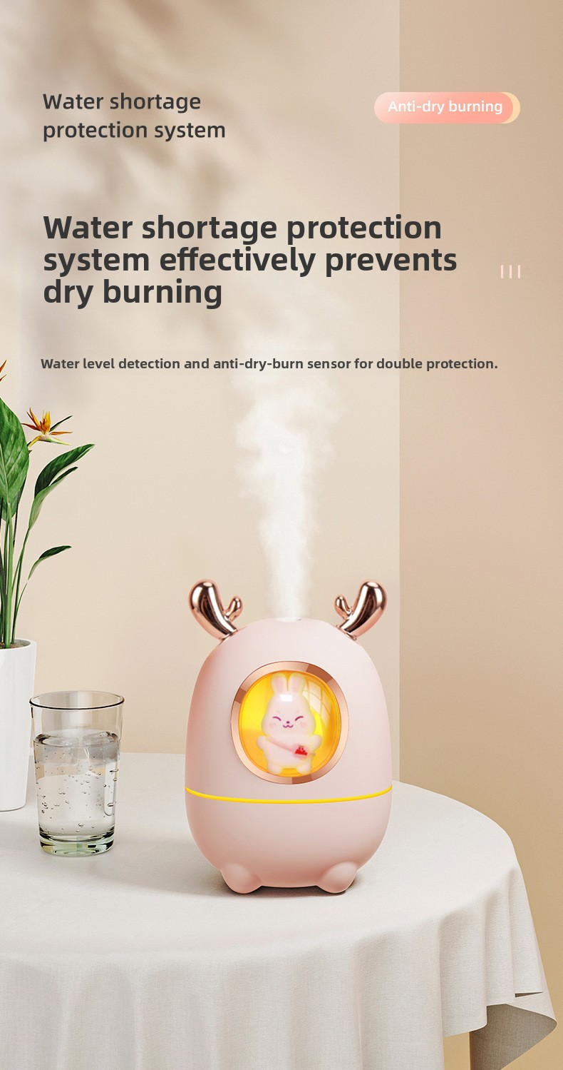 Custom Brand Compact Ultrasonic Silent Air Humidifier USB Powered For Home Or Office