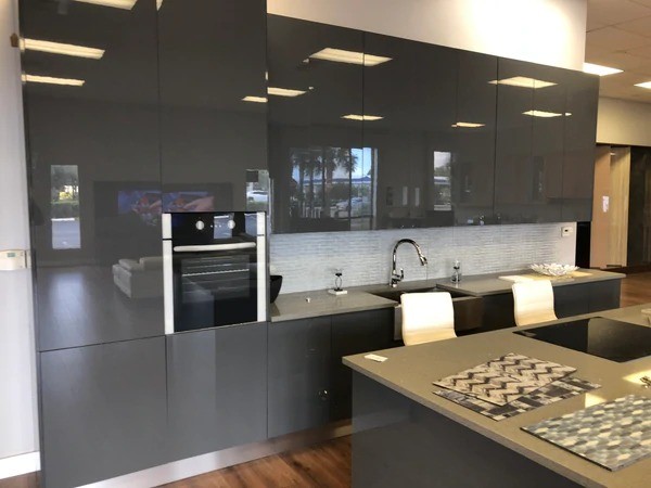 High Gloss Black  Modern Kitchen Cabinet Smart Complete Kitchen Cabinets