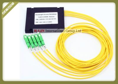 1610nm Wavelength Division Multiplexer 4 Channel Fiber Optic CWDM With SC APC Connector