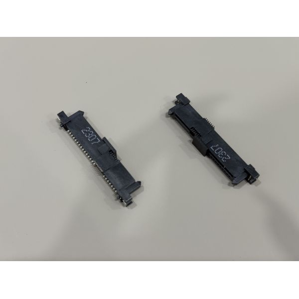 SAS 29 Pin Female Socket SMT Connector with Positioning Column & Fishhook | Gold-Plated for High-Speed Data Systems, Automotive & Storage Applications