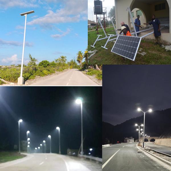140° Lighting Integrated Solar Street Lighting 25.6v 32ah/48ah Battery Capacity