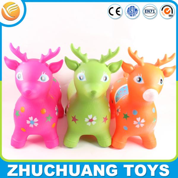 plastic cartoon deer zoo animal set toys for kids