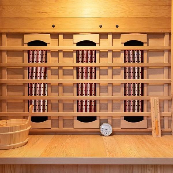 2-In-1 Combined Infrared Indoor Home 3 Person Steam Sauna Wooden