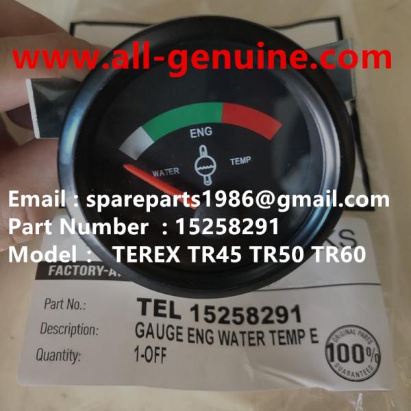TEREX 15258291 ENGINE WATER TEMP GAUGE NHL RIGID DUMP TRUCK TR35 TR50 TR60 TR100 3305B 3305F 3303 3307 TR45 TR70 MT4400