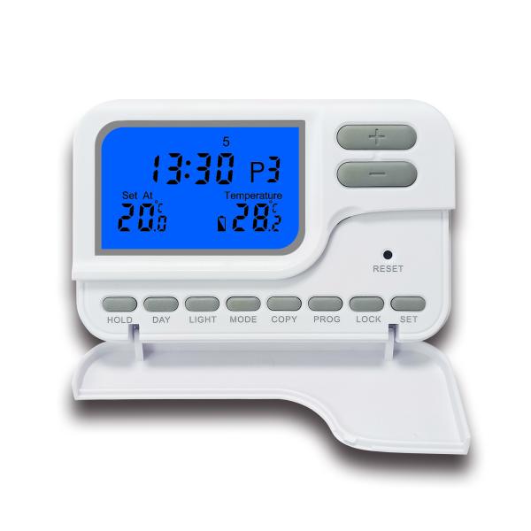 230V bleu grand écran sans fil numérique programmable thermostat de pièce