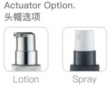 Cylindrical Shape Airless Pump Bottles Plastic And Metal Cream Pump Bottle GR202D