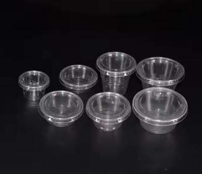 4oz PLA Condimento Copas de Plástico Copas de Plástico Chutney com tampa durável