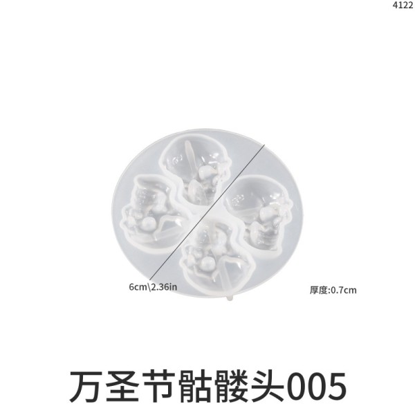 DIY Glue Mirror Halloween Skull Skull Hand Pumpkin Spider Tree Trunk Leaf Earrings Silicone Mold