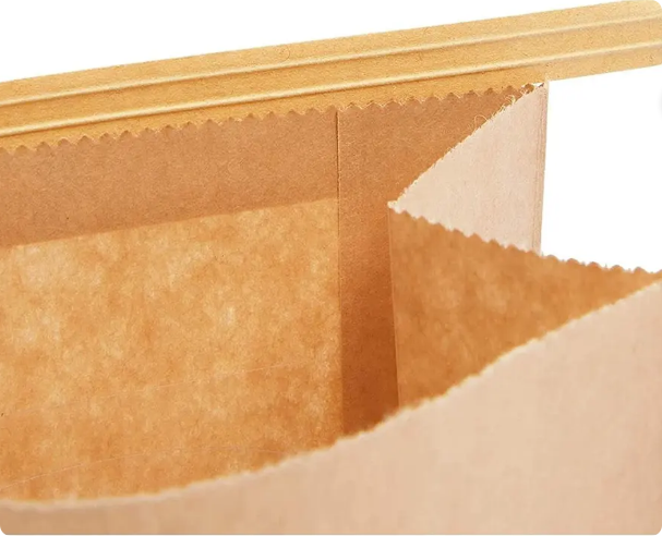 Biodegradable Kraft Paper Snack Bags With Clear Window For Bakery Catering Food Storage And Takeaway