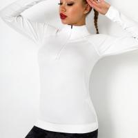 Hoodie de corrida da luva longa da mola da camiseta do Gym das mulheres do ODM 260g