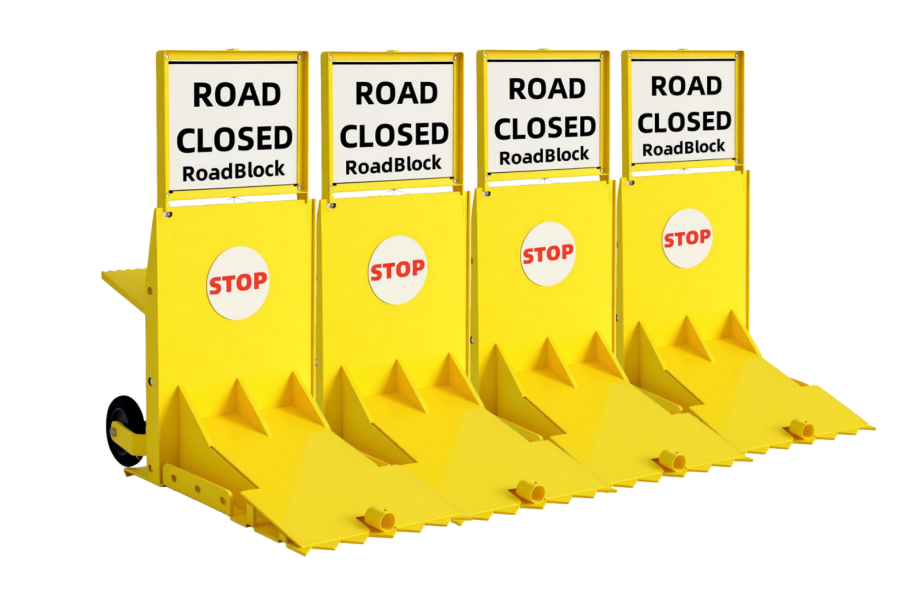 60-ton Load Capacity Road Blocker System - Modular Vehicle Barrier Reusable After Impact