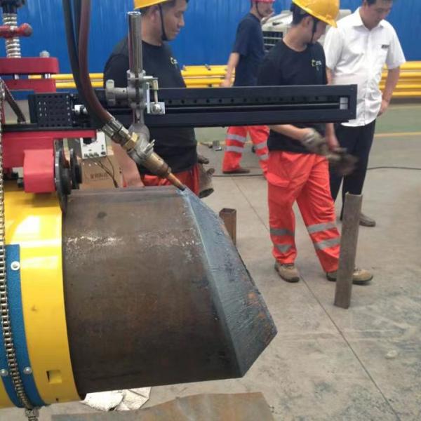Industrial CNC Pipe End Beveling Profiler Dual Plasma Flame Cutting Machine