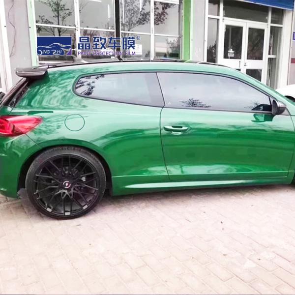 Crystal Glossy Post Green Car Vinyl Wrap Air Self-adhesive Decoration Roll Film Vehicle Auto Stickers
