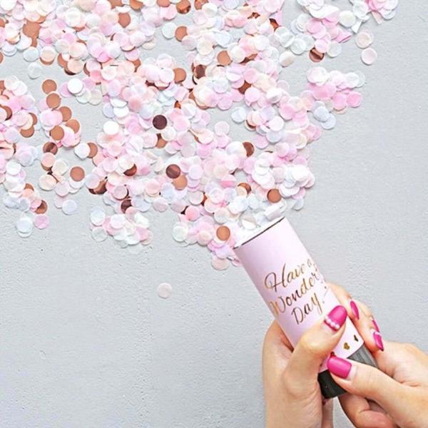 Custom Logo Happy Wedding Birthday Party Biodegradable Paper Spring Confetti Poppers