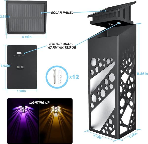 IP 68 Waterproof Solar LED Deck Lights Outdoor Decorative Solar Step Dock Lamps For Patio Yard