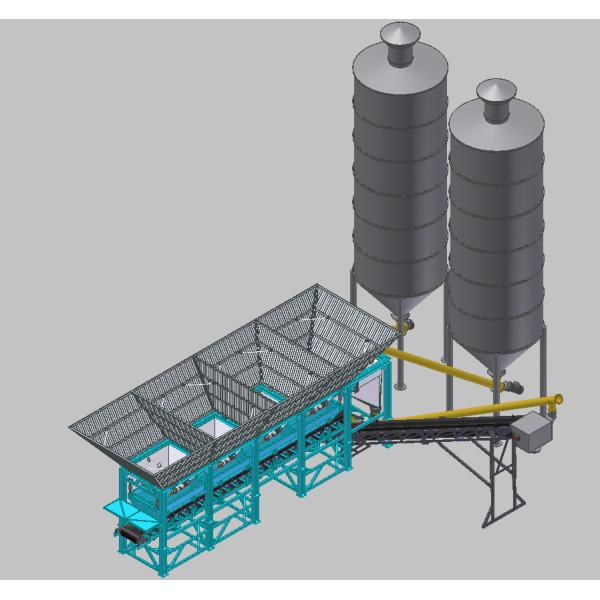 Aggregate Weighing Hopper 13M3 Ready Mix Concrete Batch Plant