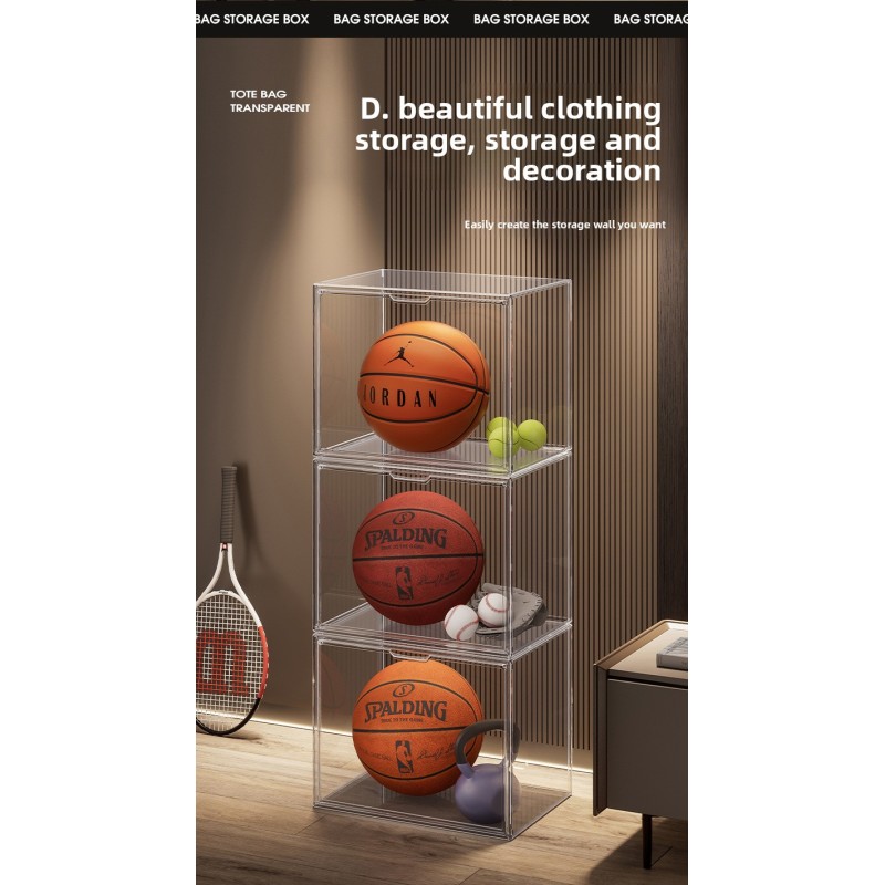 Factory Direct Clear Acrylic Storage Box Display Case Shoe Organizer Large Capacity Sturdy Action Figure Display