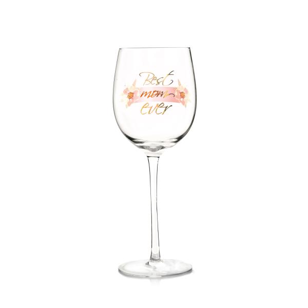 Vidros de vinho personalizados do estilo do cálice dos presentes, boa vinda do ODM do vidro de vinho do dia de mães