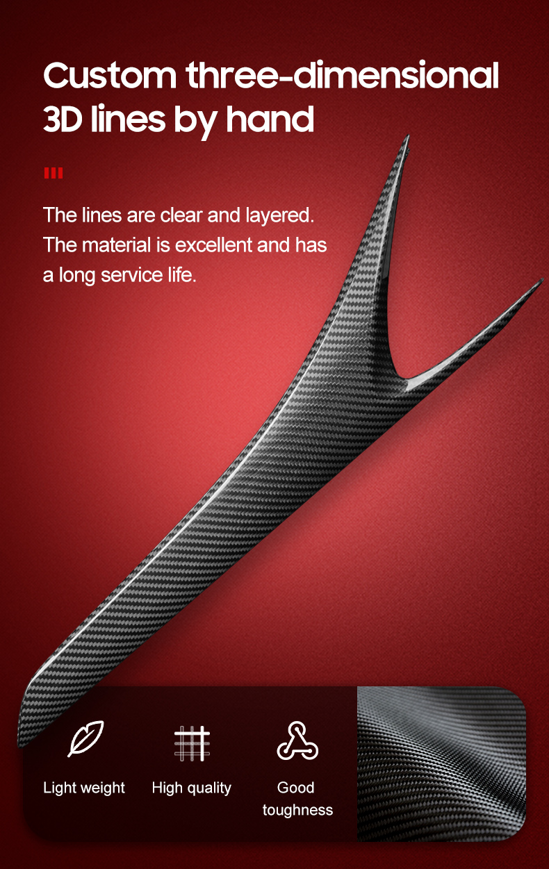 Dry Carbon Fiber Car Shift Panel Side Trim Cover for Lexus IS 13-19 Year