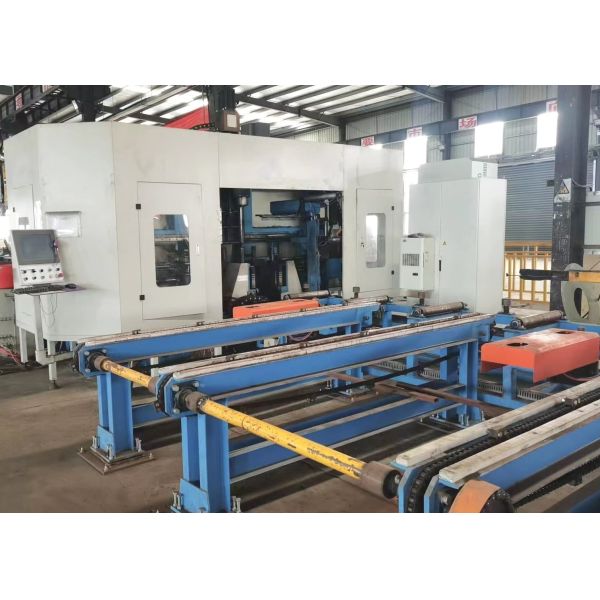 7 MPa Hydraulic Pump Pressure Cnc Beam Drilling Line 2x3 KW Feed Servo Motor Power