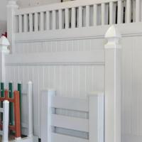 High PVC White Vinyl Fence Panels 6x8ft Customized Style Resistant To Sun