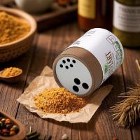 Tuyau de papier recyclé sur mesure avec mélangeur d'épices en plastique Top Kitchen Set Salle Sucre Double trous Spices Set
