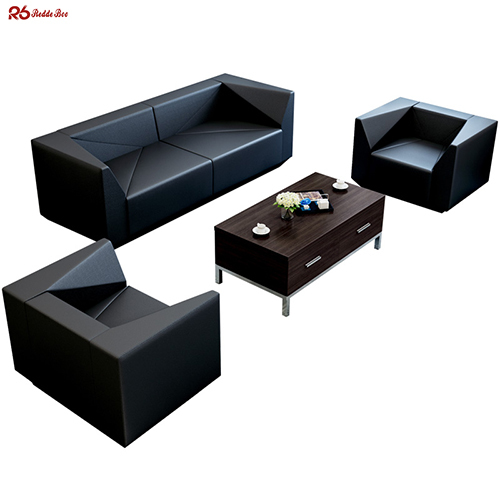 Modular Textured Microfiber Real Leather Sectional Couch Sofa Anti Scratch