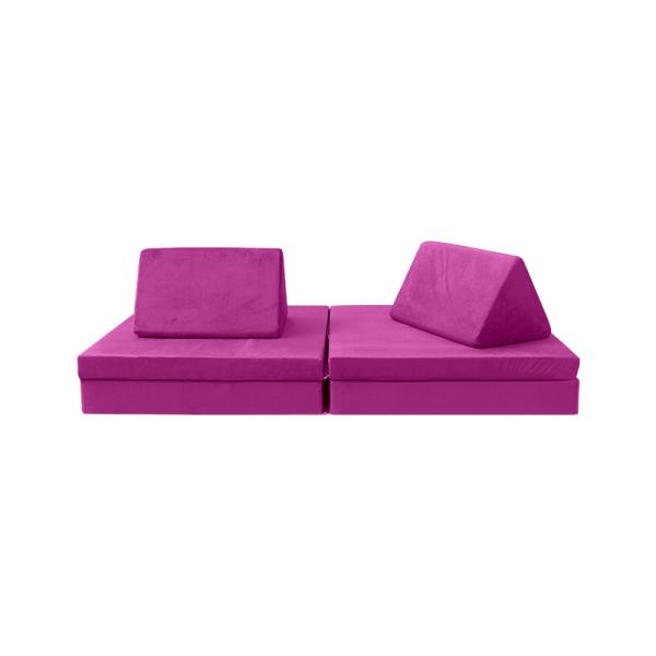 Toddler To Teen Couch Play High Density Foam Velvet Childrens Play Sofa