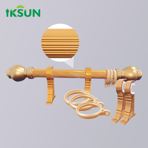 Curtain Roman rod thickened aluminum alloy curtain track Nordic simple mute perforated bracket side mounted single rod