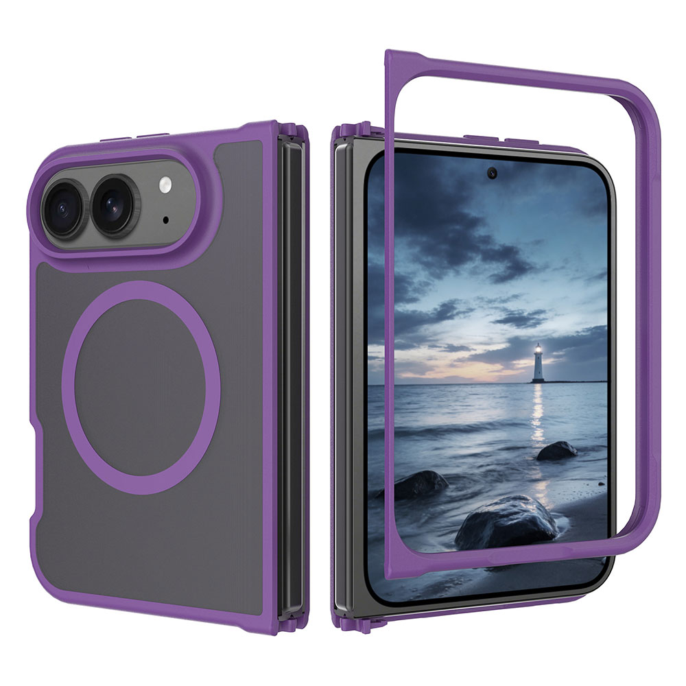 Laudtec Two-Piece TPU+PC Matte Anti-Shock Wireless Charge Magnetic Mobile Phone Back Shell for iPhone 18 Fold Custom Logo OEM