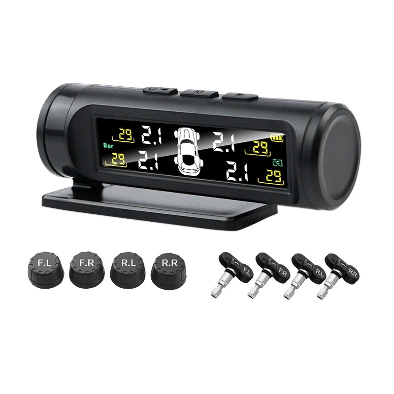 High Precision 315MHz Wireless Internal Solar LED Display Hidden TPMS Sensor Universal Fit CE Certified 12V
