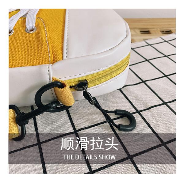 shoelace Canvas bag girls lovely kids young Korean shoulder candy bag logo picture OEM round female School bag wholesale