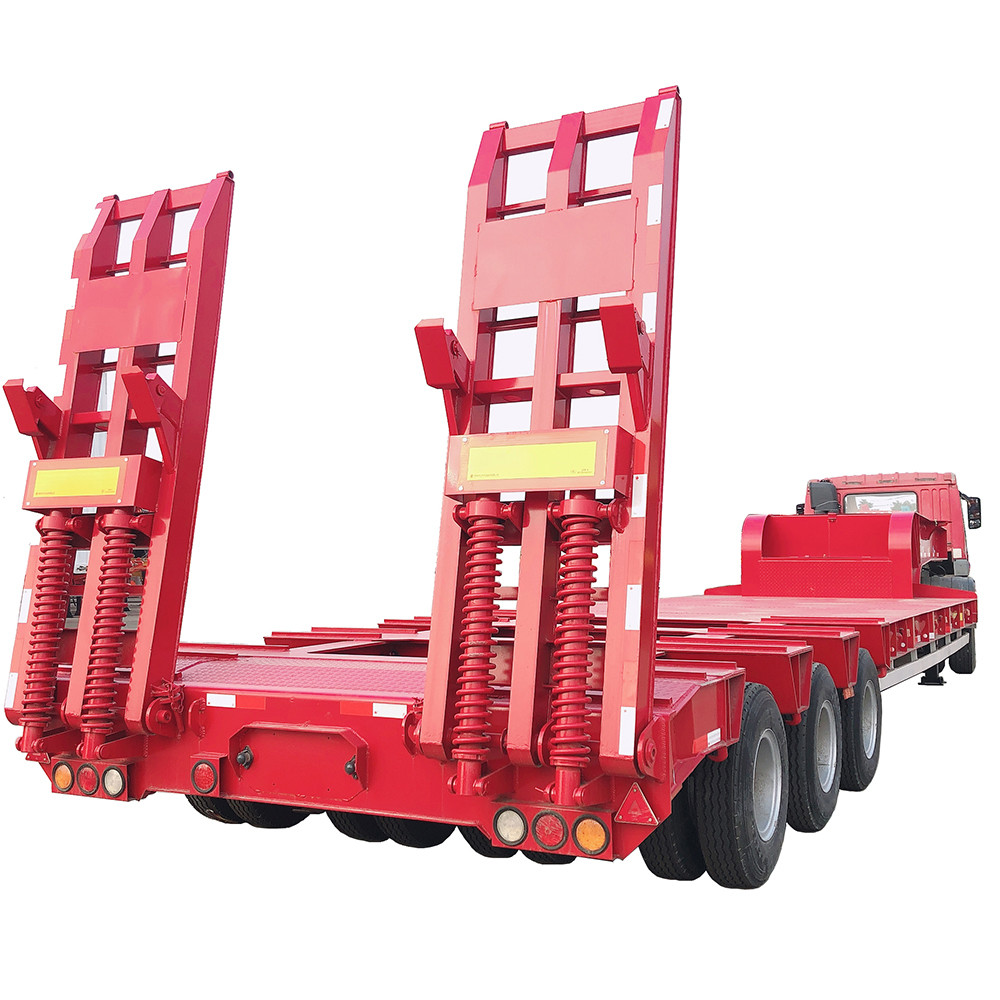 2 50mm or 3.5 90mm Jost King Pin Road Construction Equipment Low Bed Semi Trailer