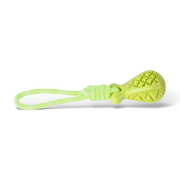 Durable Pet Dog Chew Rope Toy with Cotton Handle - Interactive Food Dispensing Ball for Dental Health & Teething - Indestructible Toy for Cats and Dogs
