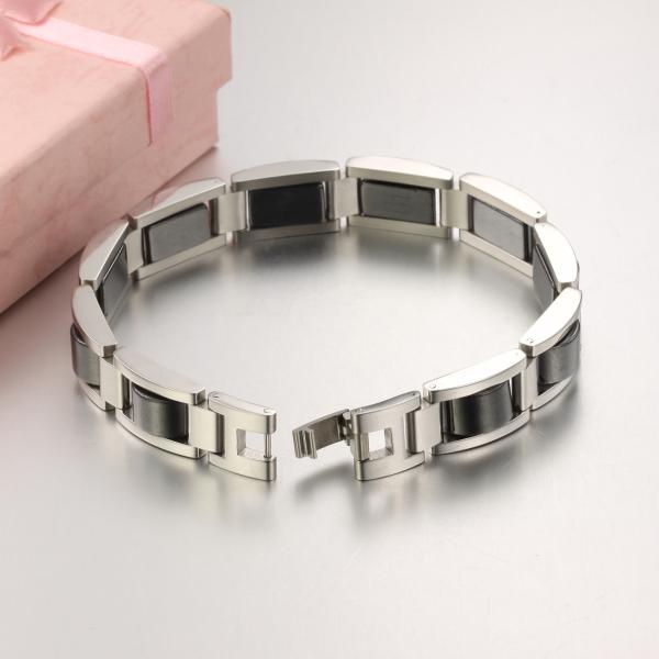 Stylish Gold Plated Japanese and Korean Fashion Titanium Steel Magnet Men's Bracelet