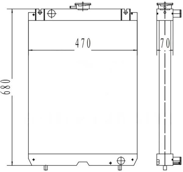 High Quality SK50 Radiator For Excavator High Quality Aluminum Material